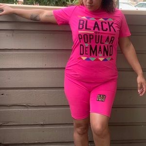 “Black by Popular Demand” T-Shirt + Shorts !!